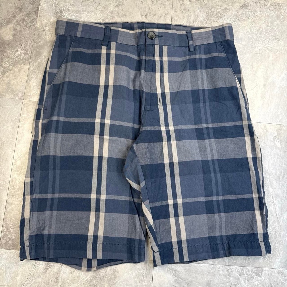 Blue checkered Y2K baggy skate style plaid shorts size 30